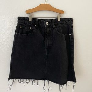ZARA black denim skirt